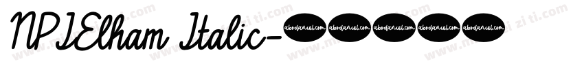 NPIElham Italic字体转换